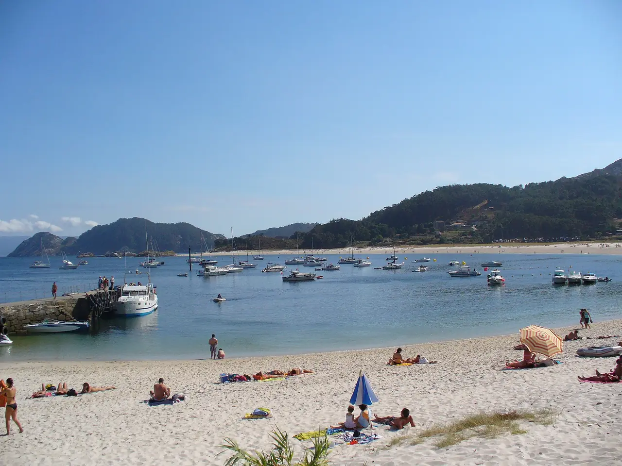 Praia de Rodas nas Ilhas Cíes, ao largo de Vigo